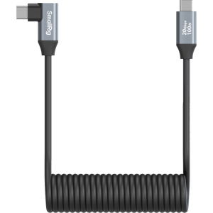SmallRig 4792 USB-C Straight to USB-C Angled Coiled Data Cable